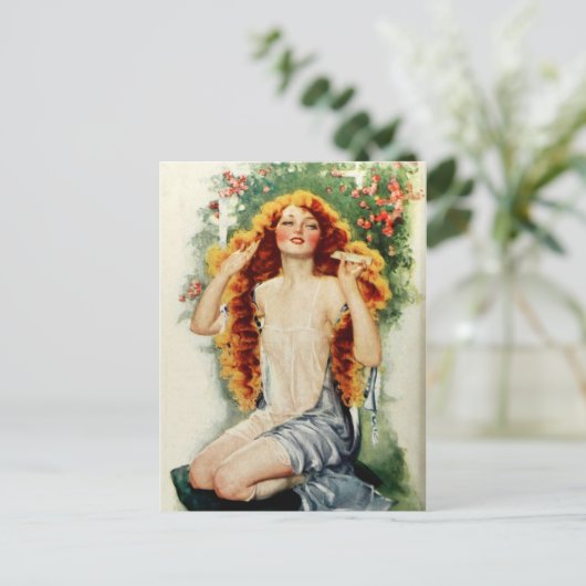 黄金髪の美人 ポストカード (スタンド正面)