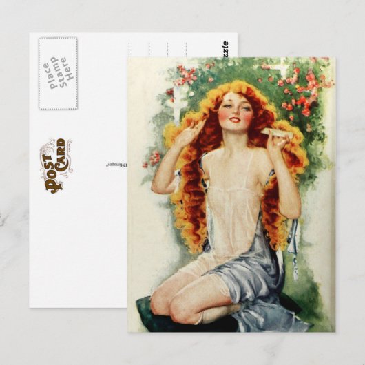 黄金髪の美人 ポストカード (正面/裏面)