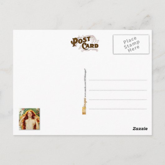 黄金髪の美人 ポストカード (裏面)