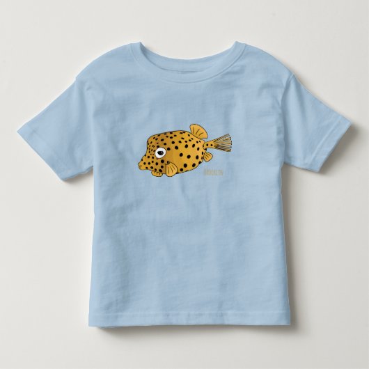 黄金魚の漫画イラストレーション トドラーTシャツ (正面)