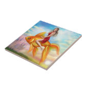 黄金魚の陶磁器の装飾 タイル (側面)