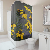 黄金鮮やか色、黒目スーザン、フローラ シャワーカーテン (インサイチュ)