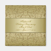 黄金50周年結婚を祝う マグネット (正面)