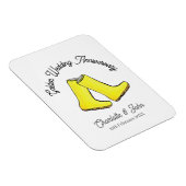 黄金50周年記念結婚黄色のウェルリーブーツ マグネット (右側)