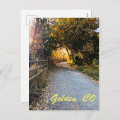 黄金。コロラド州 シーズンポストカード (正面/裏面)