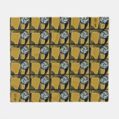 黄金 フリースブランケット (正面(横))