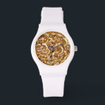 黄金 腕時計<br><div class="desc">メタリックカッコいいフェイク金ゴールドデジタルアート抽象デザイン。</div>