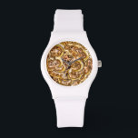 黄金 腕時計<br><div class="desc">メタリックカッコいいフェイク金ゴールドデジタルアート抽象デザイン。</div>
