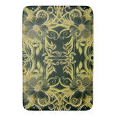 黄金，花，ファンタジーエレガント，模様，繊細 バスマット (正面縦)