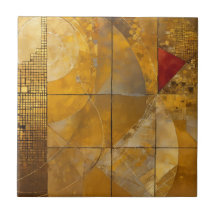 黄金、赤、青の幾何学的天国