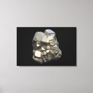 黄鉄鉱の水晶、ペルー、南アメリカ キャンバスプリント