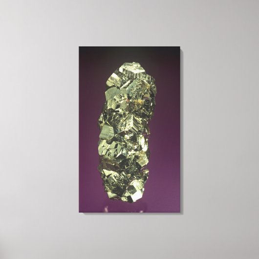 黄鉄鉱の結晶,ペルー,南米 キャンバスプリント (正面)
