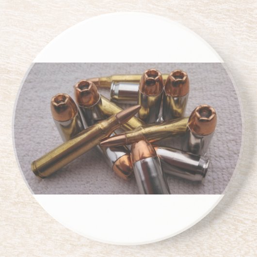 黄銅及び鉛の弾丸のコースター コースター (正面)