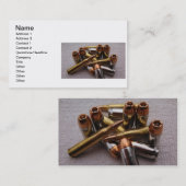 黄銅及び鉛の弾丸の名刺 名刺 (正面/裏面)