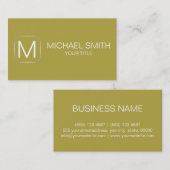 黄銅色の背景 名刺 (正面/裏面)