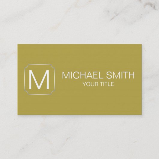 黄銅色の背景 名刺 (正面)