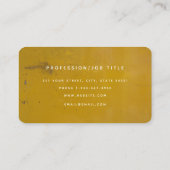 黄錆メタリックテクスチャモノグラムイニシャル 名刺 (裏面)