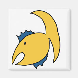 黄青お洒落魚 マグネット