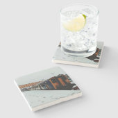 黄青の列車 ストーンコースター (横)