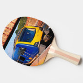 黄青の列車 卓球ラケット (横)