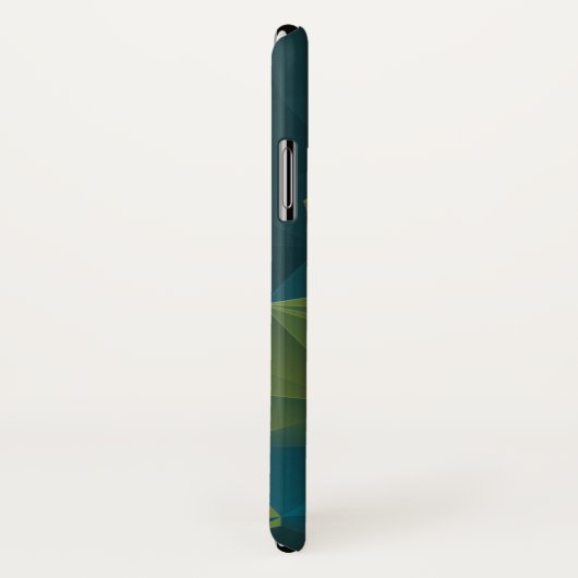 黄青の抽象芸術角錐パターン Case-Mate iPhoneケース (裏面/右)