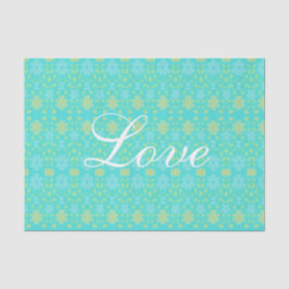 黄青の花柄 薄葉紙