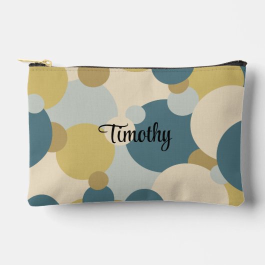 黄青パーソナライズされた分子化粧品バッグ アクセサリーポーチ (正面)