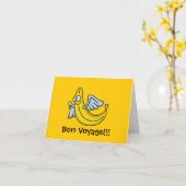 黄飛んでいるバナナ カード (黄色い花)