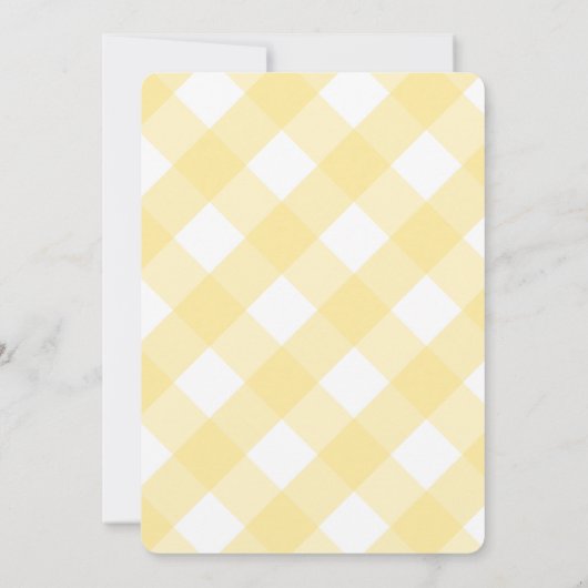 黄魅力的色と緑のハンプトンズベビーシャワー 招待状 (裏面)