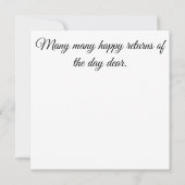 黄鮮やかハッピーバースデーパーティーチラシポスター カード (裏面)