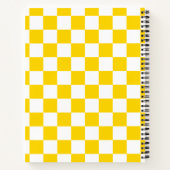 黄鮮やか市松模様に ノートブック (裏面)