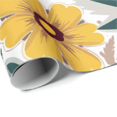 黄鮮やか色とブルゴーニュフローラ ラッピングペーパー (ロールコーナー)