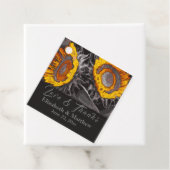 黄鮮やか色ひまわり炭抽象芸術アート フェイバータグ (インサイチュ)