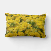 黄鮮やか色花美しい自然写真 ランバークッション (裏面)