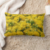 黄鮮やか色花美しい自然写真 ランバークッション (ブランケット)