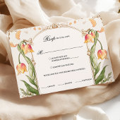 黄鮮やか色・金ゴールドフローラアールヌーボー 出欠カード