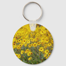 黄鮮やか花畑 キーホルダー