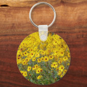 黄鮮やか花畑 キーホルダー (正面)