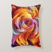 黄鮮やか赤帯 アクセントクッション (正面(垂直))