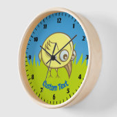 黄鳥の漫画 壁時計 (傾斜)