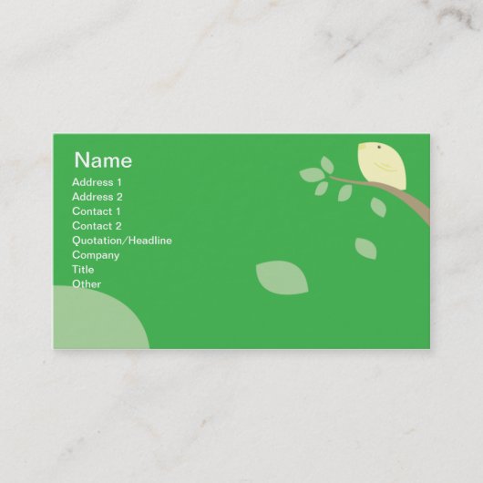 黄鳥-ビジネス 名刺 (正面)