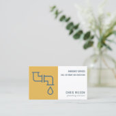 黄黄色の海軍配管配管 名刺 (スタンド正面)