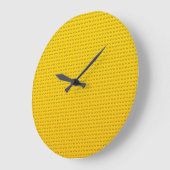 黄黄色 ラージ壁時計 (傾斜)