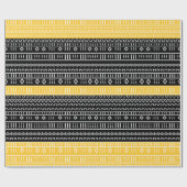 黄黒泥モダン布包紙 ラッピングペーパー (フラット)