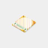 黄、オレンジ、白の夕日-刺激を受けたストライプ ポストイット (アングル)