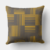 黄、カッコいい、ユニーク、トレンディー、モダン線 クッション (裏面)