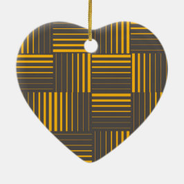黄、カッコいい、ユニーク、トレンディー、モダン線 セラミックオーナメント
