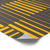 黄、カッコいい、ユニーク、トレンディー、モダン線 ポスター (角)