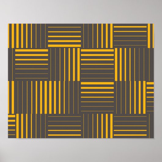 黄、カッコいい、ユニーク、トレンディー、モダン線 ポスター (正面)
