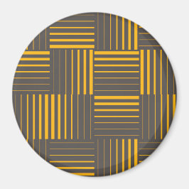 黄、カッコいい、ユニーク、トレンディー、モダン線 マグネット